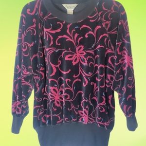 🌌Vintage Velvet Foliage Sweatshirt🌌